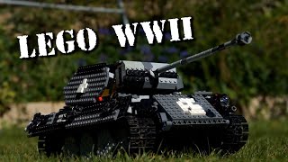 WWII Tank History in LEGO  Sherman T34 Pershing Panther Flakpanzer amp More [upl. by Fanning]