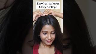 Easy officeCollege hairstyle youtubeshorts hairstyle hairstyles [upl. by Lehcem]