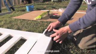 Installing vinyl fence hinges from wwwusavinylcom [upl. by Aizirtap]