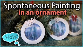 Easy Watercolor Christmas Ornament Great Gift Full Tutorial [upl. by Dincolo]