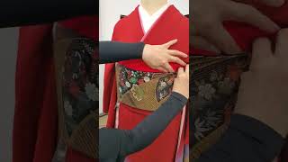 【振袖用】帯揚げの結び方3選 kimono 振袖 振袖帯結び 着物 帯揚げ帯結び [upl. by Karlens851]