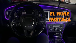 HOW TO INSTALL EL WIRE INTERIOR LIGHTS IN DODGE CHALLENGER amp CHARGER [upl. by Prisca972]