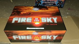 Fire In The Sky Firework 191 Shots 🤫BRAND [upl. by Melentha]