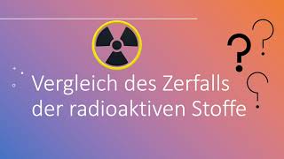 Halbwertszeit Teil 1  radioaktiver Zerfall  Zerfallsrechnung  Zerfallsprozess [upl. by Rothmuller]