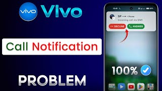 Vivo Call Notification Problem  Incoming Call Notification Not Showing Vivo [upl. by Aloin425]