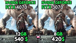 RTX 4070 VS RTX 3070  2K GAMING TEST [upl. by Reddin]