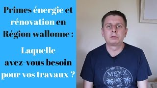 Comment fonctionnent les primes énergie et rénovation de la Région wallonne [upl. by Gillian]