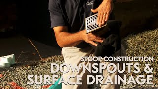 Stoop Construction  Downspouts amp Surface Drainage [upl. by Hcirteid]