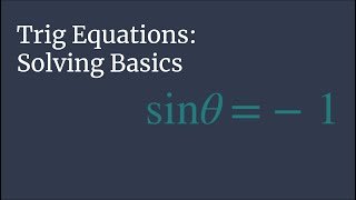 Solve sinθ1 – Trig Equations Solving Basics [upl. by Inoek392]