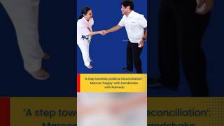 ‘A step towards political reconciliation’ Marcos ‘happy’ with handshake with Robredo [upl. by Nawud]