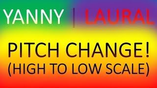 YANNY LAUREL PITCH CHANGE SCALE OF HIGH TO LOW FREQUENCIES HOW TO HEAR BOTH [upl. by Notsek]