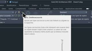 Autocad  Forcer une côte ligne de raccourcissement de côte [upl. by Shull]