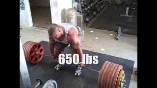 Elliott Hulse Dead Lifts 650 lbs x 2 [upl. by Uzia]