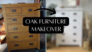 How To Paint Furniture  Easily Update amp Modernise Your Oak Furniture furniturepainting [upl. by Aryamoy]