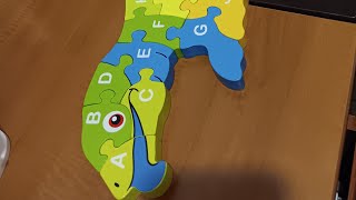 WOODEN PUZZLES LIZARD ABC 🦎 SHORTS ASMR VIRAL TREND [upl. by Mercorr]