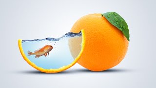 Photo Manipulation in Photoshop  Orange and Fish [upl. by Nuri]