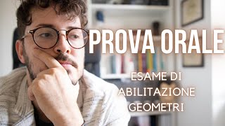 PROVA ORALE  Esame di Abilitazione GEOMETRI [upl. by Easlehc]