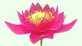 Easy way to make lotus flower  How to make Flower  Home Decor [upl. by Eiralih]