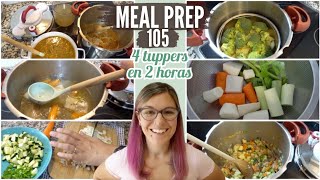 MEAL PREP 105 MENÚ SEMANAL con OLLA EXPRESS TEFAL Clipso Minut Perfect Tuppers Saludables [upl. by Eivad]