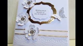 Stampin Up hand made wedding card [upl. by Mert918]