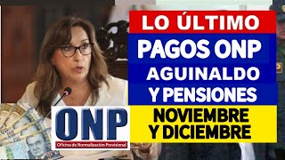 ONP RECIBE S2 MILLONES PARA el PAGO de PENSIONES en NOVIEMBRE  DICIEMBRE y AGUINALDO 2024 [upl. by Aicekal]