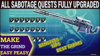 Destiny 2 ALL Variks Sabotage Quests FULLY UPGRADED Benefits Tips amp Best Methods For Completion [upl. by Attwood]