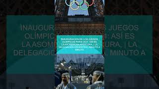 Inauguracion de los Juegos Olímpicos Paris 2024 así es la asombrosa apertura  La delegación argen [upl. by Hnah159]