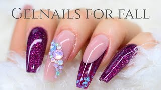 ♡ How to Cherry Coloured Fall Gelnails [upl. by Cline263]