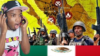 ¿CUANTOS TERRITORIO CONTROLAN los CARTELES MEXICANOS 🇲🇽 REACCION [upl. by Ihculo622]