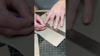 Making a Simple Leather Clutch DIY leather bag making leathercraft [upl. by Audley]