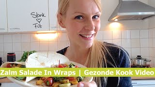 Zalm Salade In Wraps  Gezonde Kook Video [upl. by Donetta]