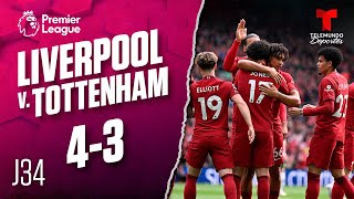 Highlights amp Goals  Liverpool v Tottenham 43  Premier League  Telemundo Deportes [upl. by Woodall]