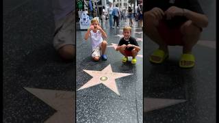 Vlad and Niki on Hollywood Walk of Fame shorts [upl. by Sell]