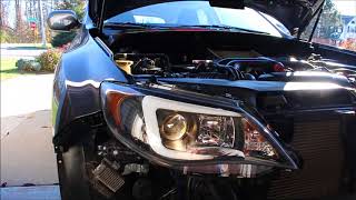 CStyle Headlights Install 2013 WRX Hatchback [upl. by Aonian913]