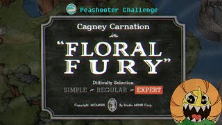 Cuphead Peashooter Expert Challenge  Cagney Carnation [upl. by Belia]