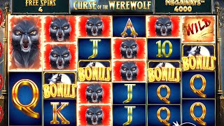 BIG WINS ON CURSE OF THE WEREWOLF MEGAWAYS SLOT [upl. by Irby767]