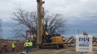 CZM Pile Driving Rig 40 Foot Concrete Pile [upl. by Aleda]