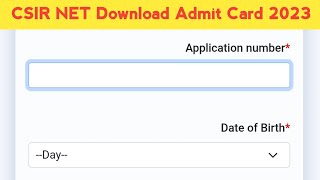 CSIR Net Dec 2023 Admit Cardcsir net admit card amp exam city csir [upl. by Lemieux266]