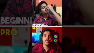 Studio Lighting Beginner vs Pro in a normal room 🤯😮 tranding videoediting yt shorts [upl. by Alehcim]