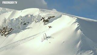 Rene St Onge riding deep powder in the epic Monashee Mountains  FREERIDER TV [upl. by Nerag]