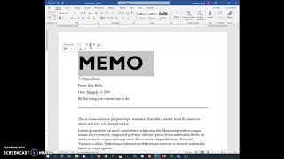 How to create a memo in MS Word [upl. by Onailimixam]