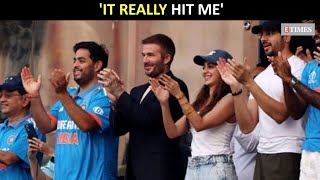 Kiara Advani opens up about her inspiring chat with football legend David Beckham at World Cup match [upl. by Aivilys]