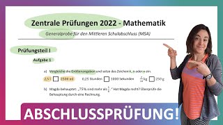 🦊 ZAP 10 Mathe  Zentrale Abschlussprüfung MSA 2022  Abschluss Realschule  Größen vergleichen [upl. by Eneroc]