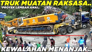 VIRAL HARI INI  Truk Muatan Mesin Raksasa Proyek Lembah Anai Berjuang Menanjak di Sitinjau Lauik [upl. by Etom]