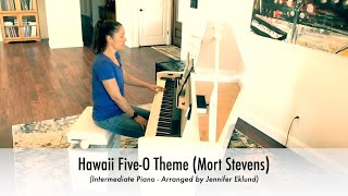 Hawaii FiveO Theme Mort Stevens  Intermediate Piano Sheet Music [upl. by Neelrac]