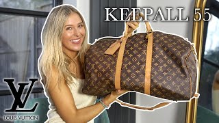 LOUIS VUITTON KEEPALL BAG REVIEW 2021  Louis Vuitton Travel Bag Review  Louis Vuitton Holdall [upl. by Lavery859]