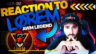 LOREM FREE FIRE AWM LEGEND LETS WATCH TOGETHER [upl. by Aldridge]