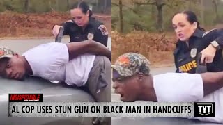 Cop Uses Stun Gun On Handcuffed Black Man Who Was Complying amp Threatens Him During Arrest [upl. by Rehpinnej]