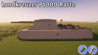 Landkreuzer P1000 Ratte in Minecraft  Create amp Create Big Cannons [upl. by Acirem]