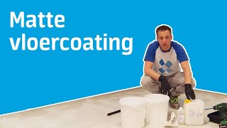 Epoxyvloer afwerken met matte vloercoating  DIY Tutorial [upl. by Chrisse]